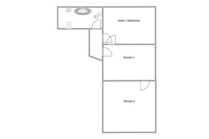 2 Zimmer Wohnung (Erdgeschoss) in Gostenhof - Nürnberg Eberhardshof