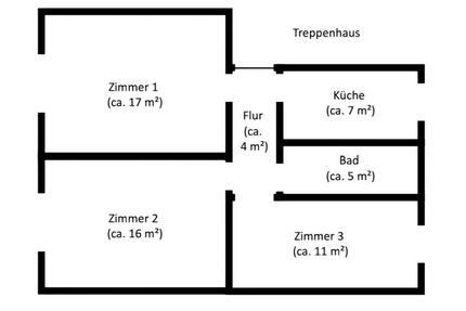 3-Raumwohnung in Lübs - 300,00&nbsp;EUR Kaltmiete, ca.&nbsp; 60,00&nbsp;m&sup2; in Gommern (PLZ: 39245)