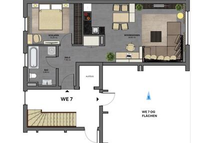 Neuried: Helle 2-Zimmer-Wohnung im 1. OG mit Aufzug