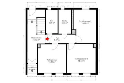 Helle 3-Raumwohnung in Eisenach, zentrale Lage - Amt Creuzburg