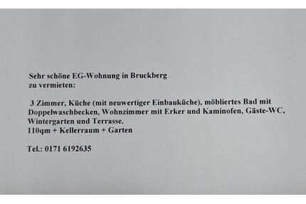 EG-Wohnung in Bruckberg - 1.150,00&nbsp;EUR Kaltmiete, ca.&nbsp; 110,00&nbsp;m&sup2; in Bruckberg (PLZ: 84079)