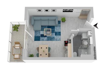 1-Raum-Appartement mit Balkon in unmittelbarer Nähe zum Campus! - Ilmenau