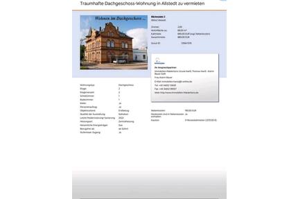 Dachgeschoss-Wohnung - 880,00&nbsp;EUR Kaltmiete, ca.&nbsp; 69,00&nbsp;m&sup2; in Allstedt (PLZ: 06542)