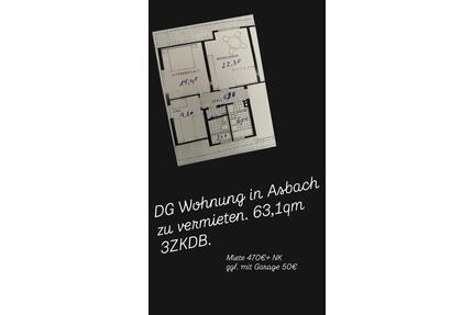 DG Wohnung in Asbach zu vermieten