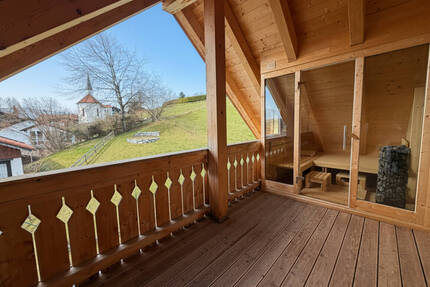 Exklusive Dachgeschosswohnung mit Sauna & Panoramablick - Ruhe in den Ammergauer Alpen - Saulgrub
