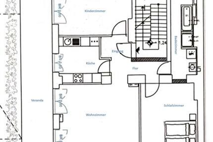 Berlin-Mitte 3 ZiKB 95 qm modernisierter Altbau grüner Innenhof