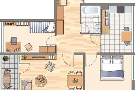 Wohnung zum Mieten in Dortmund 392,51 € 74.69 m²