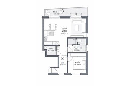 2-Zimmer-Neubauwohnung mit Süd-Balkon in Oelde