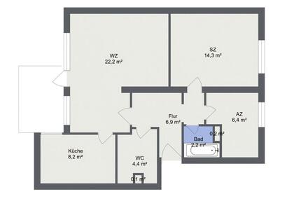 Kernsanierte Wohnung in Wolfsburg-Detmerode mit EBK