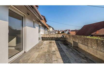 Stilvoll modernisierte 3-Zimmer-Wohnung mit großer Sonnenterrasse und Einbauküche - Oberstenfeld