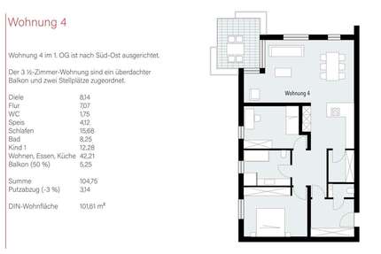Wohnung zum Kaufen in Böbingen 406.800,00 € 101.61 m²