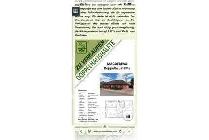 Doppelhaushälfte in Magdeburg - 341.000,00&nbsp;EUR Kaufpreis, ca.&nbsp; 107,00&nbsp;m&sup2; in Haldensleben (PLZ: 39340)