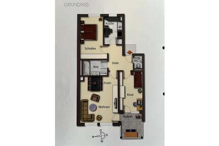 3 Zimmer Wohnung mit Balkon in Waldtrudering Häherweg - München Ramersdorf-Perlach