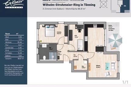 Neub.-Mietwhg. (geh. Kategorie.), Tönning, Nähe St.-Peter-Ording