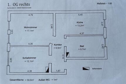 Mietwohnung 60qm in 04420 Markranstädt - Leipzig Nordwest