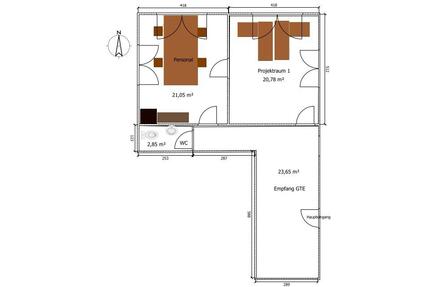 Büro zu Vermieten - 595,00&nbsp;EUR Kaltmiete, ca.&nbsp; 70,00&nbsp;m&sup2; in Kröning (PLZ: 84178)