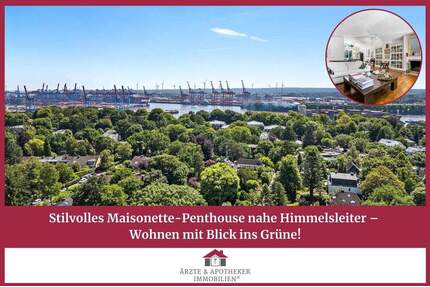 Stilvolles Maisonette-Penthouse nahe Himmelsleiter - Wohnen mit Blick ins Grüne! - Hamburg Othmarschen