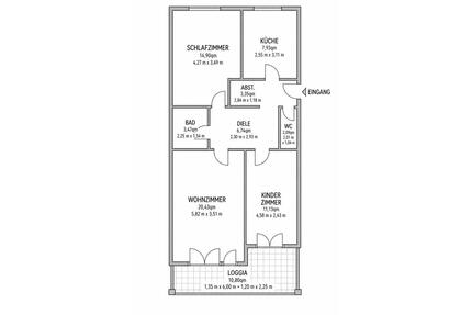Lichtdurchflutete 3-Zimmer-Wohnung m. Panoramablick u. gr. Loggia - Nürnberg Gibitzenhof