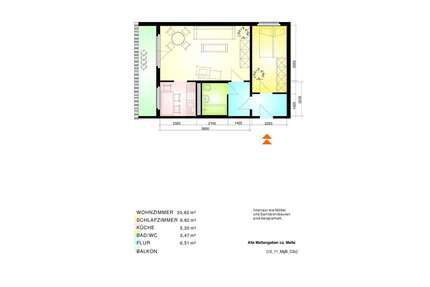 Wohnung zum Mieten in Leipzig 468,54 € 49.32 m²