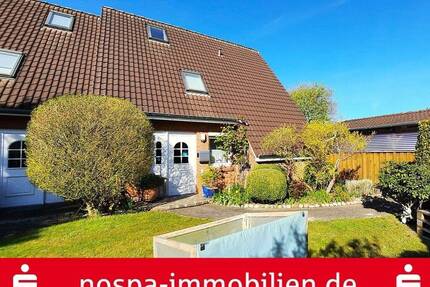 TOP-Doppelhaushälfte mit modernisierter Küche, überdachter Süd-Terrasse, Werkstatt und Doppelcarport - Kropp