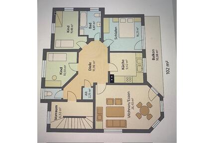 helle, gutgeschnittene 4 Zimmerwohnung zur Miete - Hofheim in Unterfranken