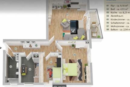 Renoviere Wohnung (73 m²) in zentraler Lage - Langenhagen