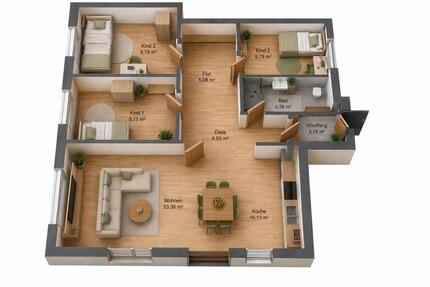 Moderne 100 m² Erdgeschosswohnung mit großem Privatgarten Ahnatal