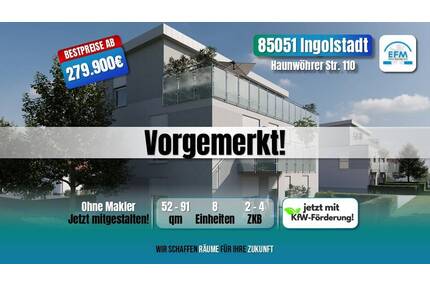 ++BESTPREIS++ MIT KFW55-Förderung++ NEUBAU 2 ZKB MIET-ENERGIESPAREND mit 5% AfA - Ingolstadt