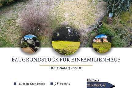 Grundstück zu verkaufen in Halle Dölau 215.000,00 € 1056 m² - Halle / Dölau