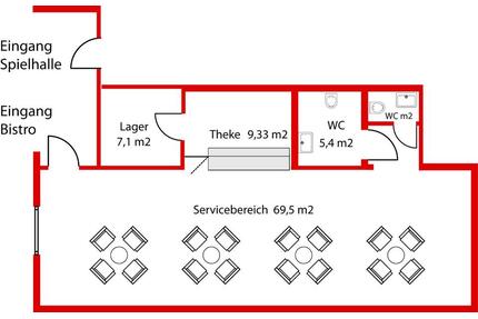 Gewerbefläche in Homburg zu vermieten.