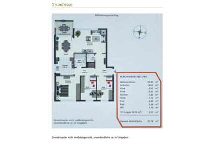 4-Zimmer-Wohnung in Ottobrunn - 2.250,00&nbsp;EUR Kaltmiete, ca.&nbsp; 92,00&nbsp;m&sup2; in Ottobrunn (PLZ: 85521)