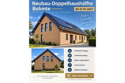 Neubau Doppelhaushälfte Photovoltaik Klimaanlage Erstbezug - Bohmte
