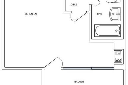 Teilmöblierte 1 Zimmer Wohnung zu vermieten in München