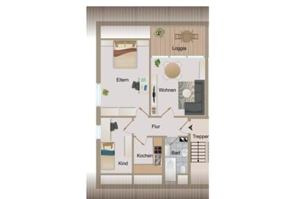 3 Zimmer KÜ BAD, Dachterrasse, Keller, Stellplatz - Rheinmünster