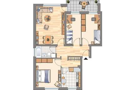 Wohnung zum Mieten in Flensburg 679,00 € 77.66 m²