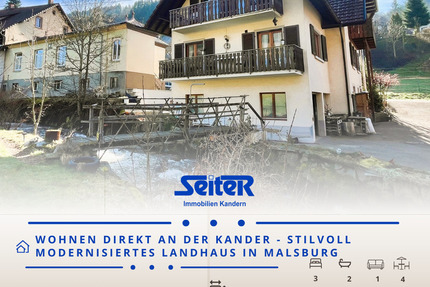 Wohnen direkt an der Kander - Stilvoll modernisiertes Landhaus in Malsburg - Malsburg-Marzell