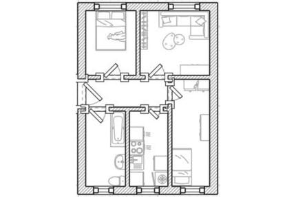 helle 3 Raumwohnung in der Nähe von Templin