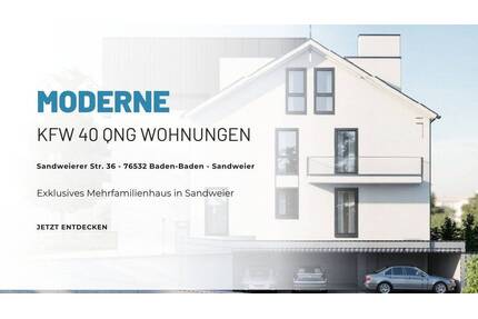 Barrierefreie 3-Zimmer KFW 40 QNG Neubauwohnung in Baden-Baden - Sandweier