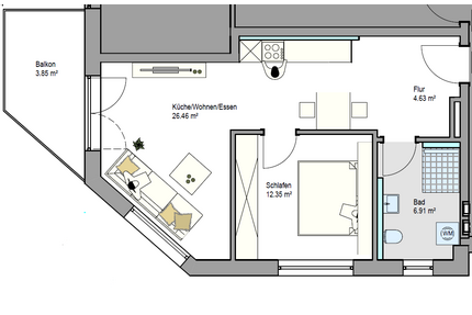 Wohnung zum Kaufen in Friedrichshafen 377.800,00 € 52.84 m²