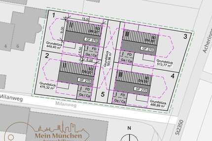 Grundstück zu verkaufen in Freising Achering 1.500.000,00 € 2090 m² - Freising / Achering