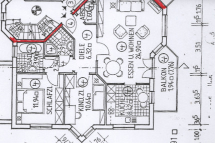 Rastede, schöne 3Zi.,K..B..Zentrale ruhige Lage.