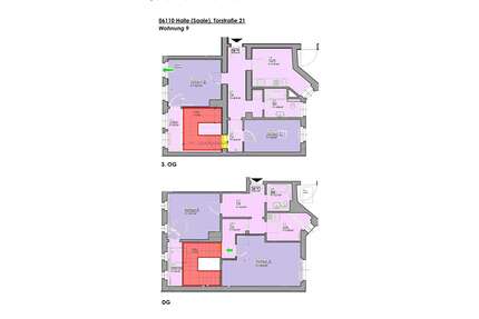 Wohnung zum Mieten in Halle 980,00 € 103.8 m²