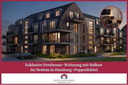Exklusive Penthouse-Wohnung mit Balkon im Neubau in Hamburg-Poppenbüttel