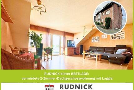 RUDNICK bietet BESTLAGE: vermietete 2-Zimmer-Dachgeschosswohnung mit Loggia - Wunstorf Luthe