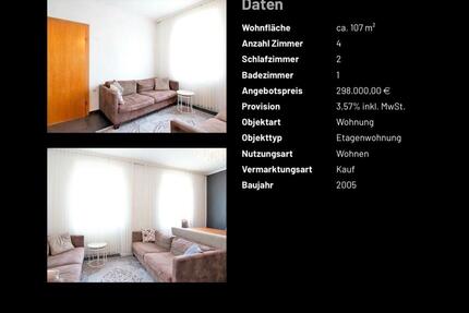 Eigentumswohnung - 298.000,00&nbsp;EUR Kaufpreis, ca.&nbsp; 107,00&nbsp;m&sup2; in Bretten (PLZ: 75015)