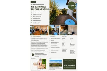 2,5-Zimmer-Terrassenwohnung mit Weinbereblick Provisionsfrei - Löwenstein