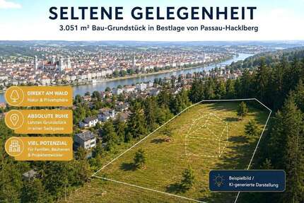 Grundstück zu verkaufen in Passau Hacklberg 390.000,00 € 3051 m² - Passau / Hacklberg