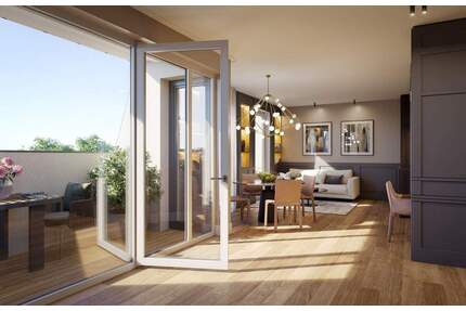 NEUBAUPROJEKT LANGE 30 - Helle Dachgeschosswohnung mit offenem Wohnkonzept und Blick über die Stadt - Leipzig Zentrum-Ost