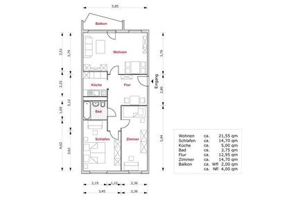 Und wann ziehen Sie zu uns? - 570,00&nbsp;EUR Kaltmiete, ca.&nbsp; 73,65&nbsp;m&sup2; in Erfurt (PLZ: 99087) Hohenwinden