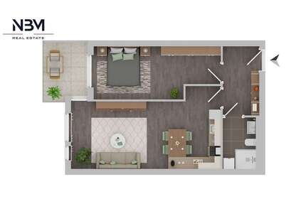 Wohnung zum Mieten in Berlin 1.392,00 € 58 m²